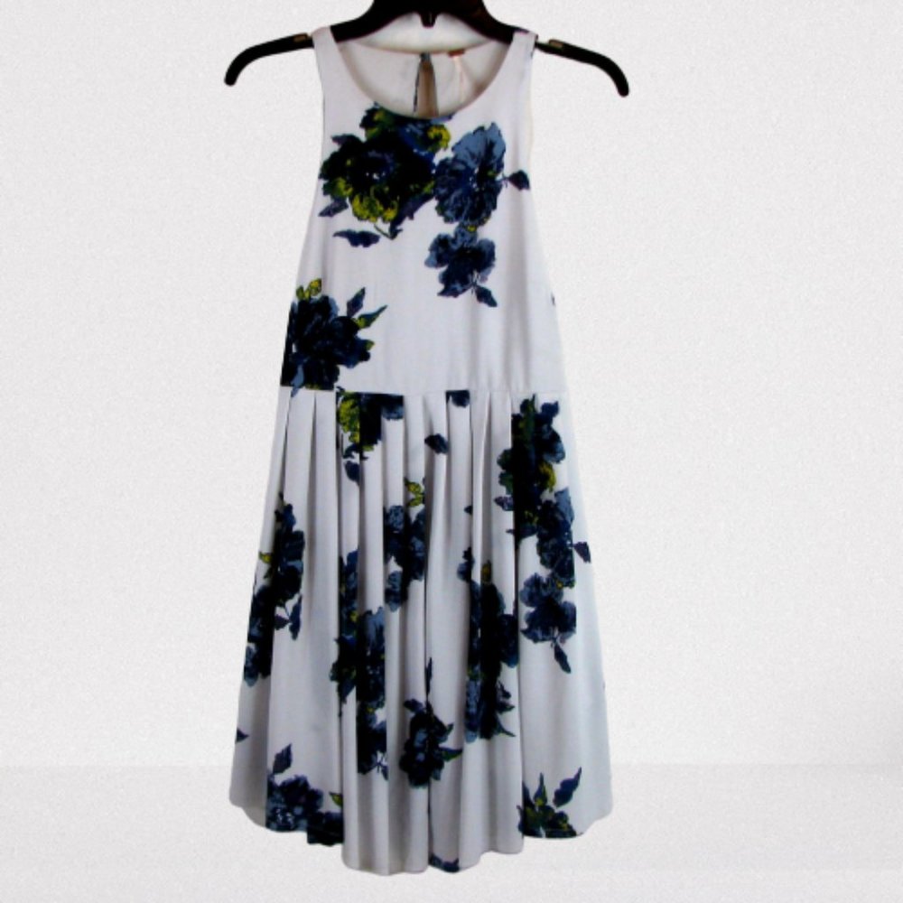 Free People blue sleeveless spring floral dress 2